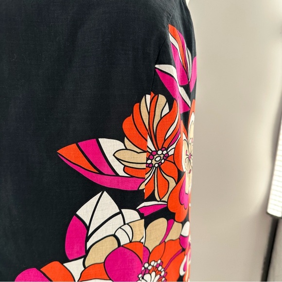 Lane Bryant womens dress 14 multicolored floral pencil 100% cotton Corp core - Picture 3 of 11